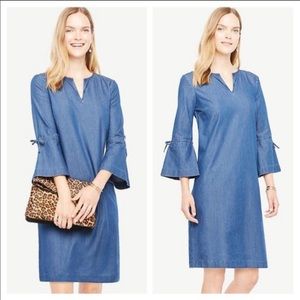 ANN TAYLOR Chambray Denim Dress